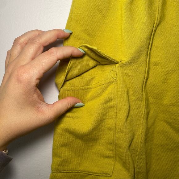 Daily Practice Anthropologie Lime Green Cropped Top Sweat Set Women's size Large - Picture 10 of 14